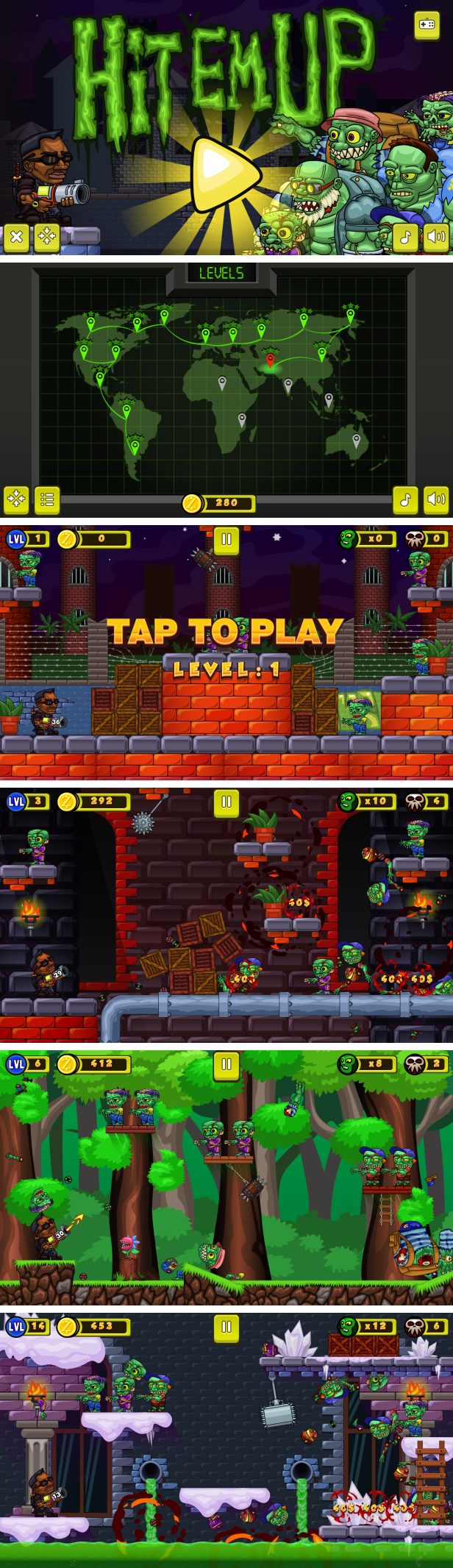 Hit Em Up - HTML5 Game 20 Levels + Mobile Version! (Construct 3 | Construct 2 | Capx) - 3