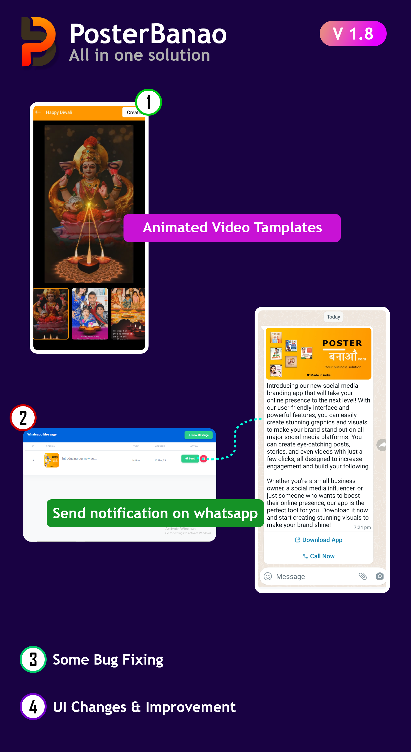 Poster Banao - Poster Maker ,Festival & Business & Political , AdBanao Clone Poster Maker App - 3