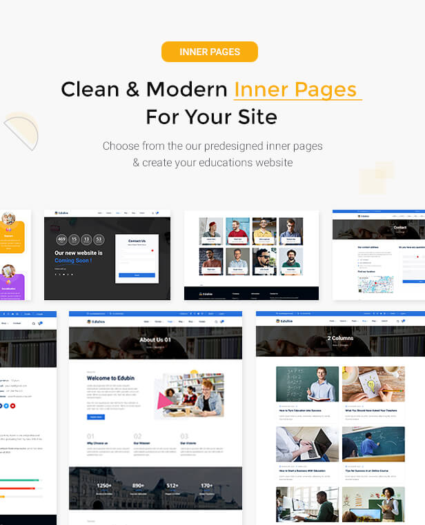 Beautiful Inner Pages for Courses and LMS