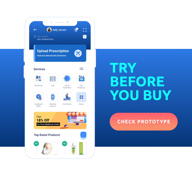 Pantho Online Medicine Purchase Mobile App And Landing Page Figma Template By Wordpress Studio