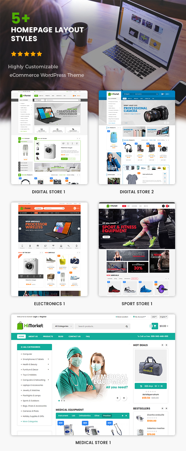 Responsive Technology WooCommerce WordPress Theme - Homepage