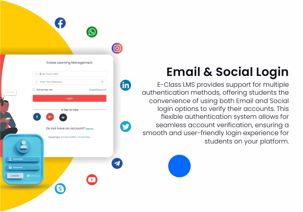 eclass LMS Social login