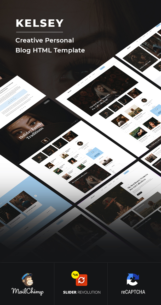 Kelsey - Creative Personal Blog HTML Template - 1