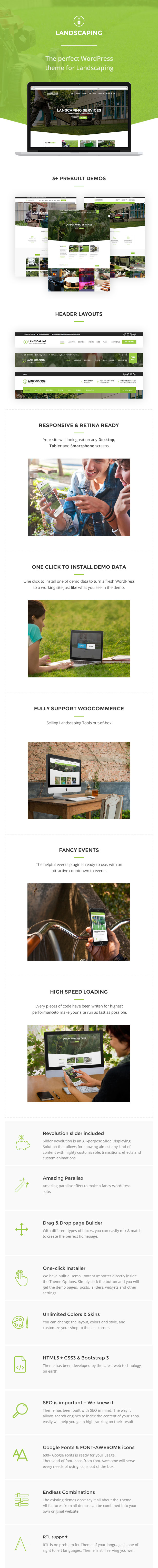 Landscaping WordPress theme
