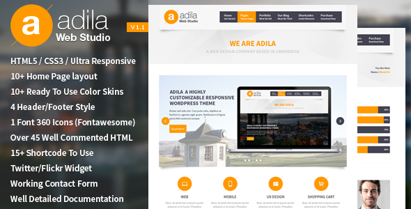 Adila: Multipurpose Business HTML Template - Business Corporate