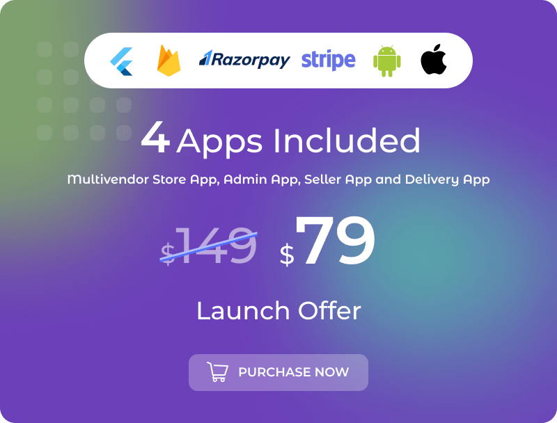 Multiplevendor Store, Seller app, Delivery app, Admin app - 2