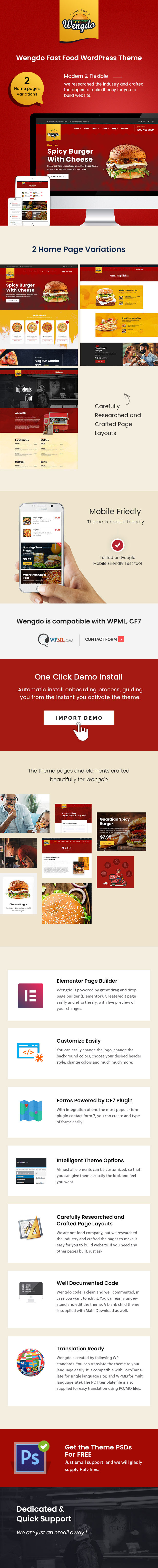 fast food wordpress