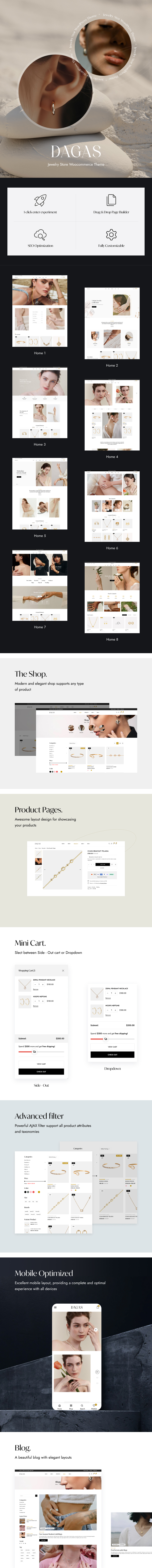 Dagas Jewelry Store WordPress Theme Preview