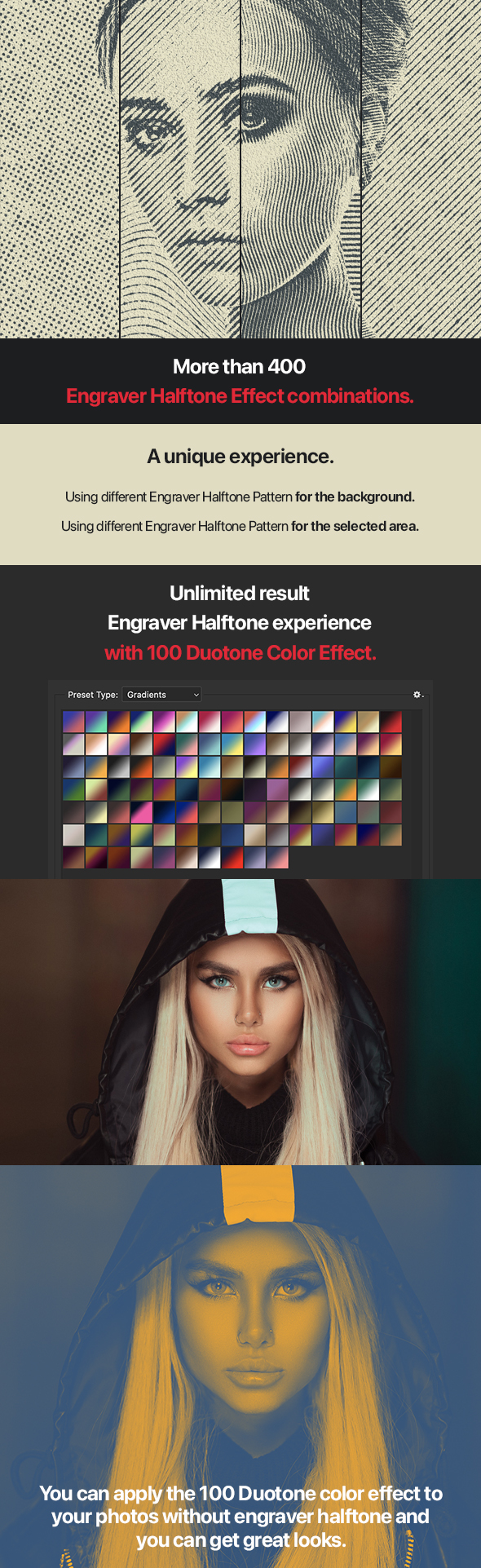 Engraver Halftone Pro Photoshop Action