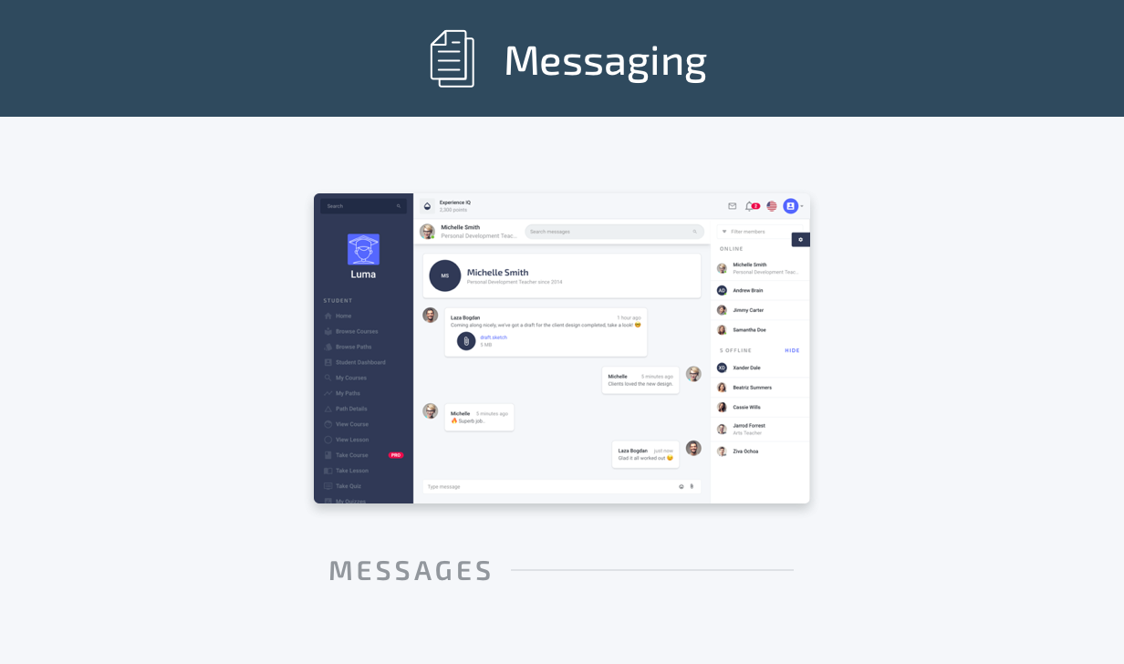 Messaging Pages - Luma Nuxt
