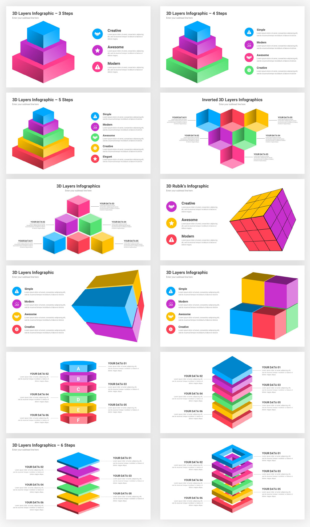 Infographics Complete Bundle PowerPoint Templates - 135