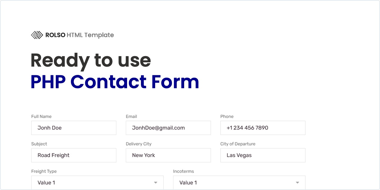 Ready to use PHP Contact Form