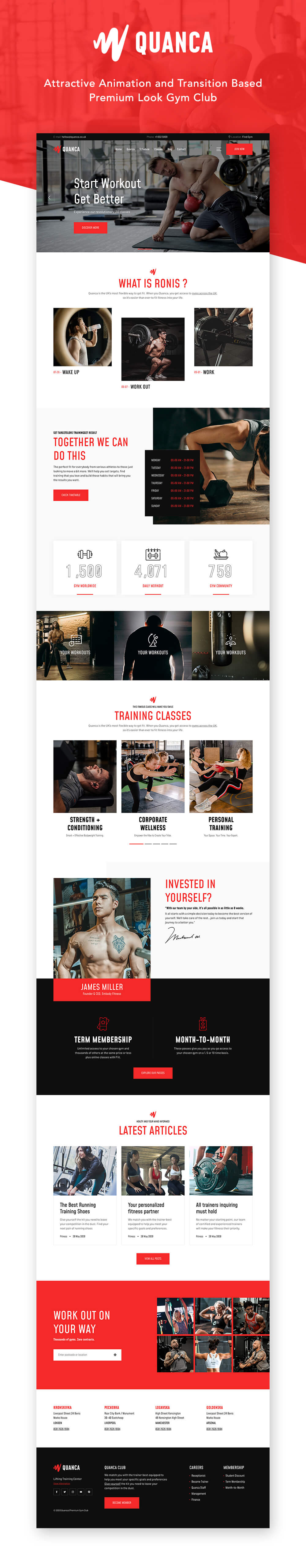 Quanca | Premium Gym Club HTML Template - 1