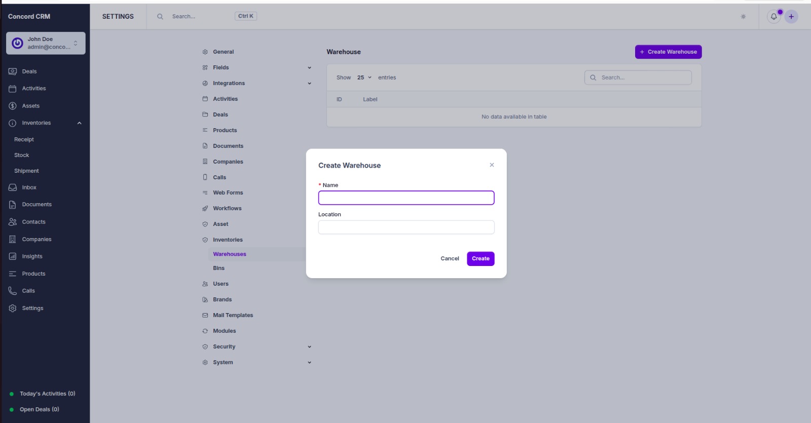 Inventory Management Module for Concord CRM - 9
