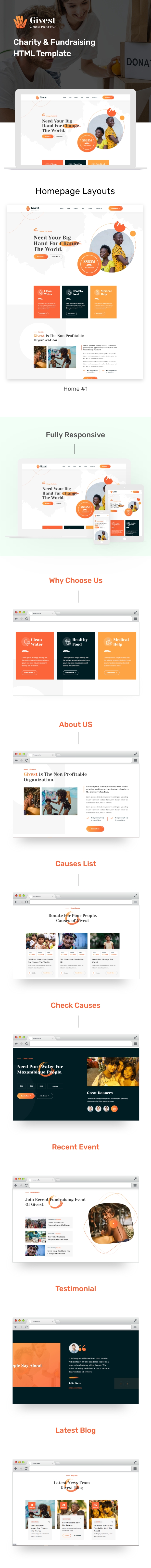 Givest - Donation Website Template for charity foundation - 1