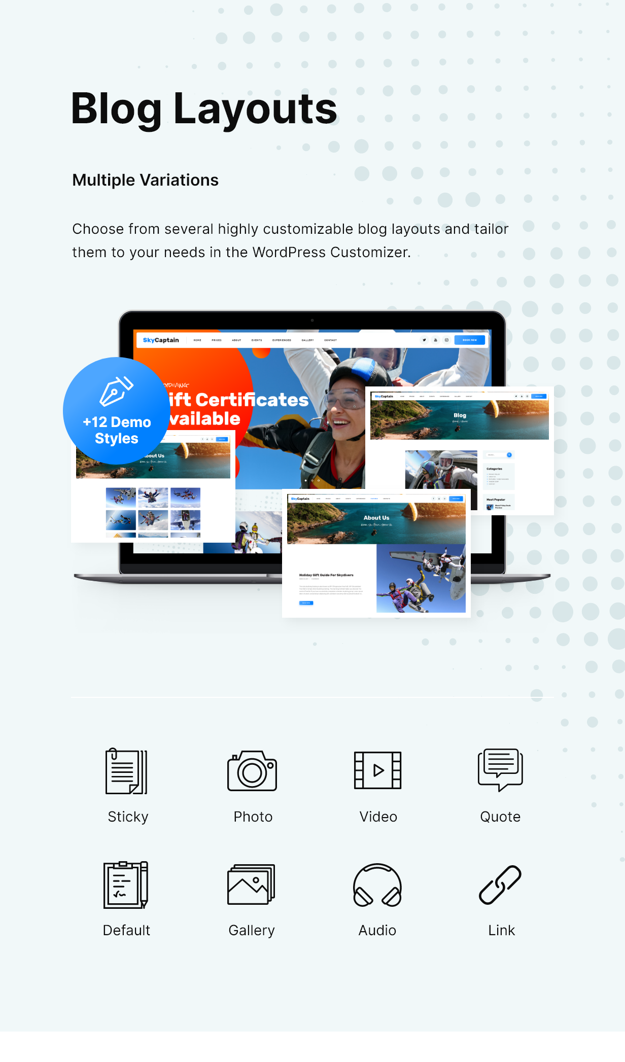 SkyCaptain | Skydiving & Extreme Sports WordPress Theme - 6