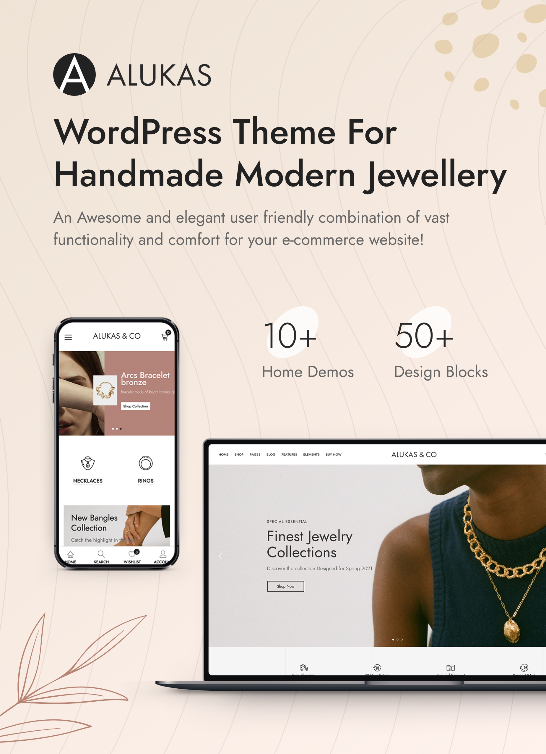 Alukas - Modern Jewelry Store WordPress Theme