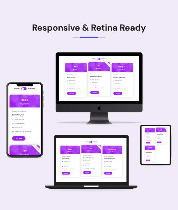 Responsive Design - Essential Pricing Plan Switcher for Elementor