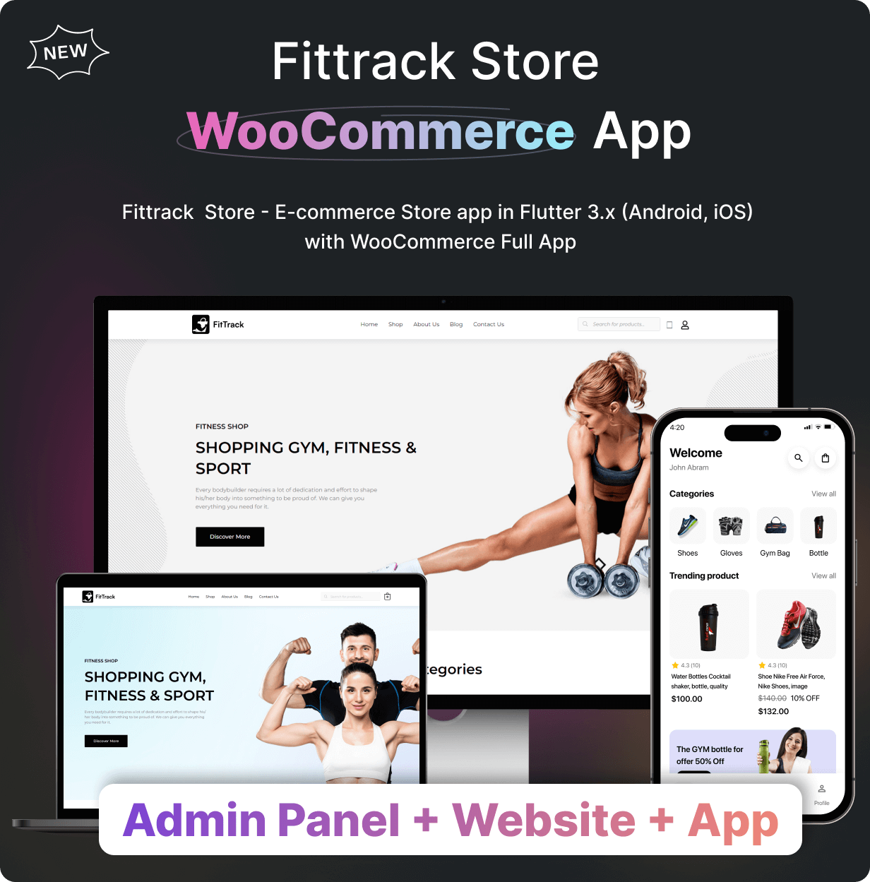 Fittrack Store App - E-commerce Store app in Flutter 3.x (Android, iOS) with WooCommerce Full App - 5