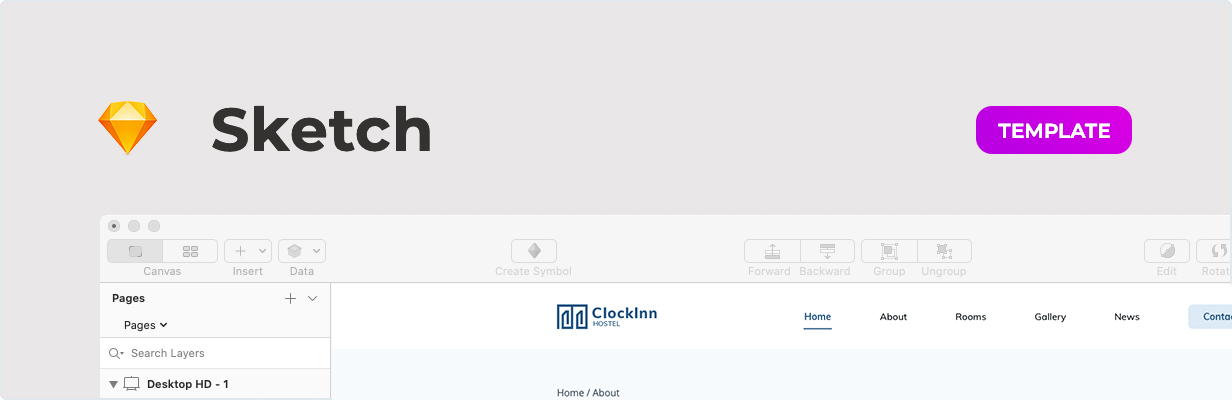 Clockinn – Hostel Template for Sketch