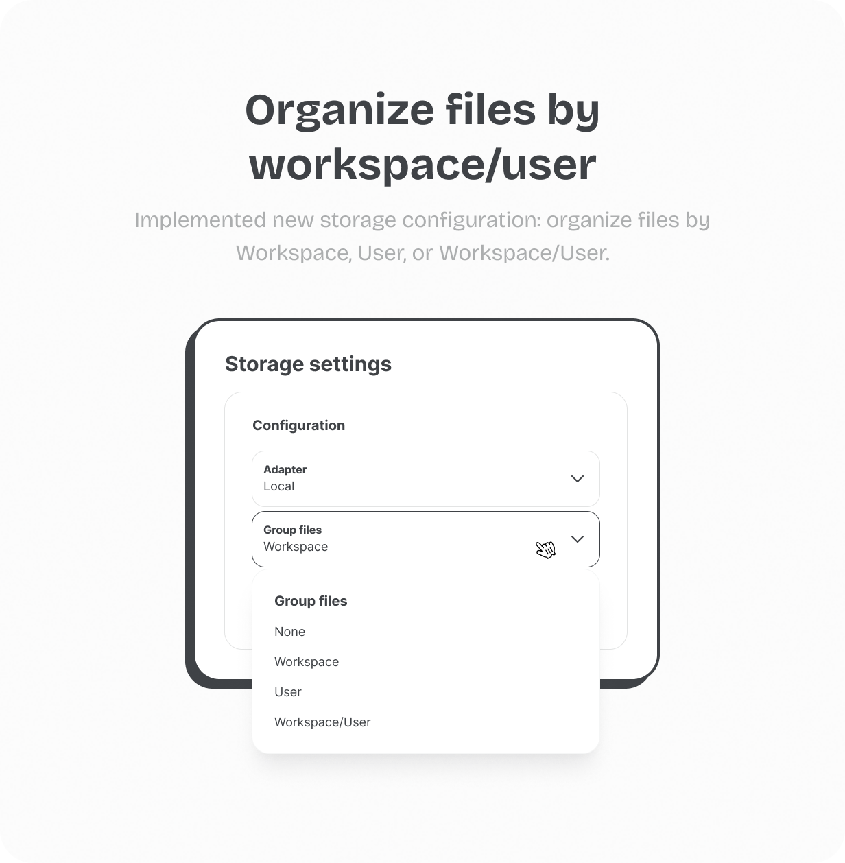 Storage settings @heyaikeedo #aikeedo