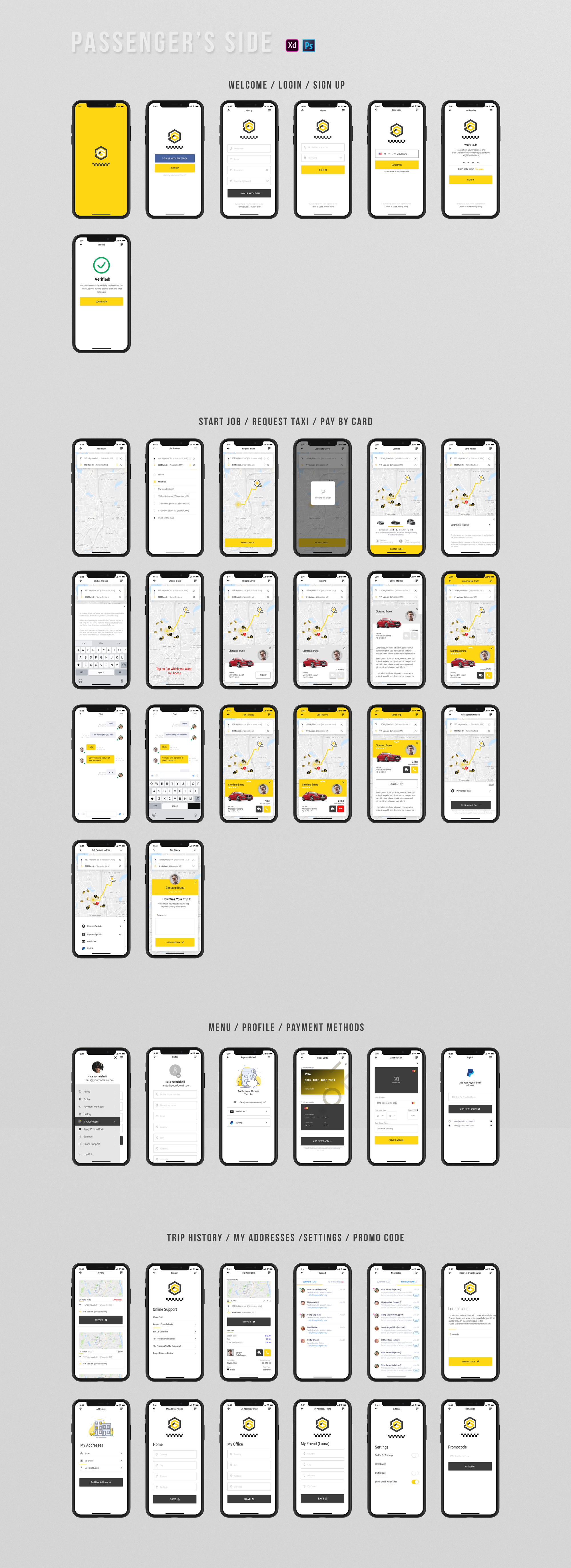 Gitex – Taxi Ui Kit for Mobile App - 1