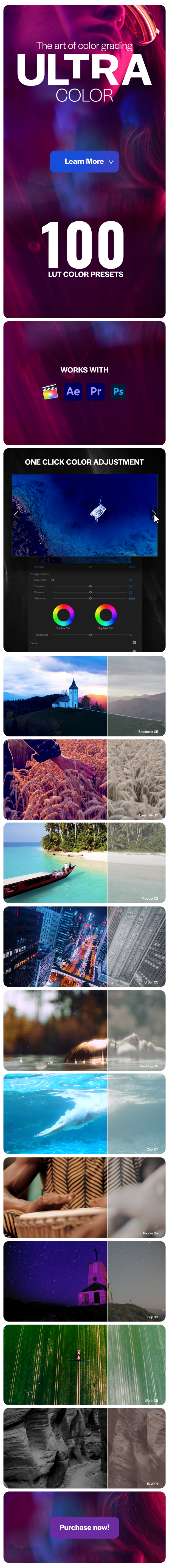 Ultra Color | LUTs pack for Any Software - 1