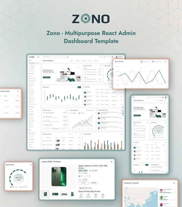 zono – React Js Admin Dashboard Template