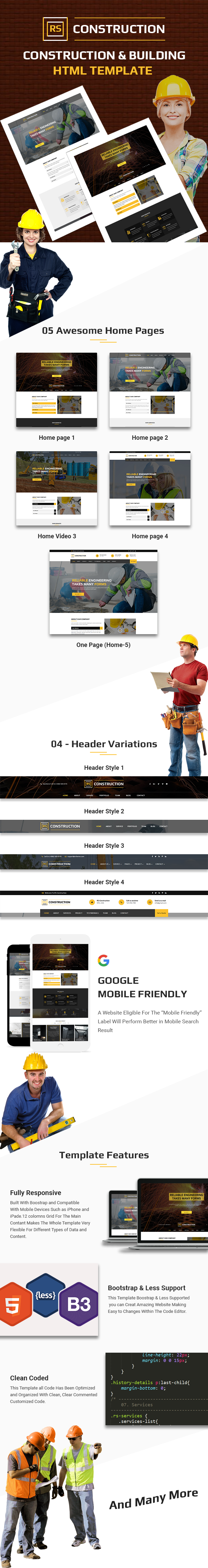 RS Construction - Construction & Building HTML Template