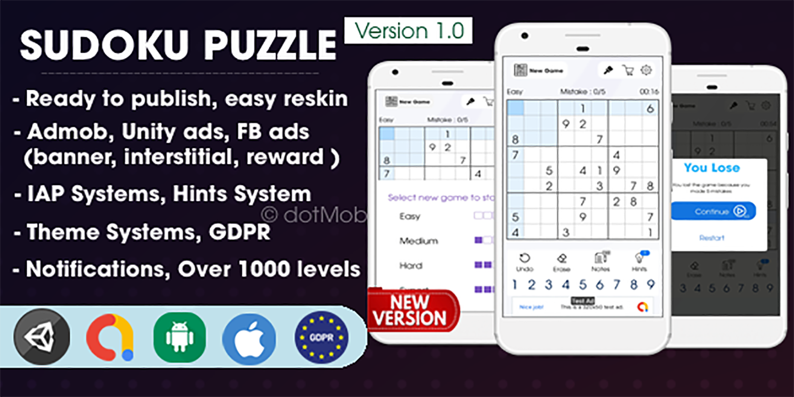 Sudoku Puzzle - Unity Template Project