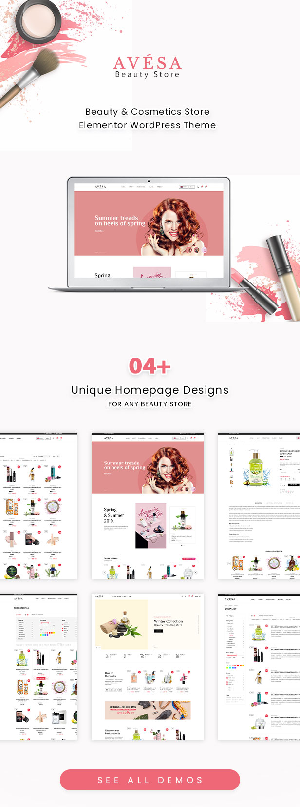 Avesa -  Beauty Store WooCommerce WordPress Theme - WooCommerce Theme