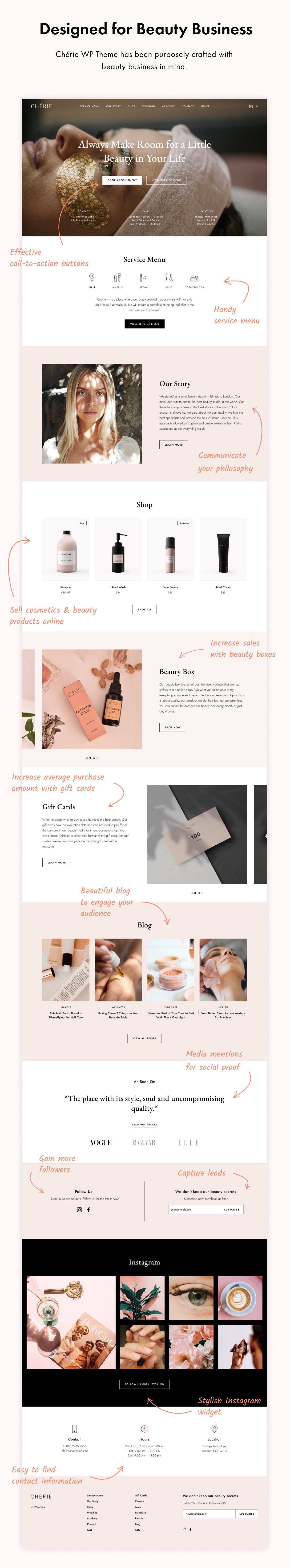 Cherie WordPress Theme Presentation Image