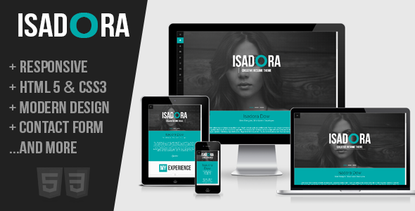 Isadora:Responsive Resume Portfolio One Page Theme