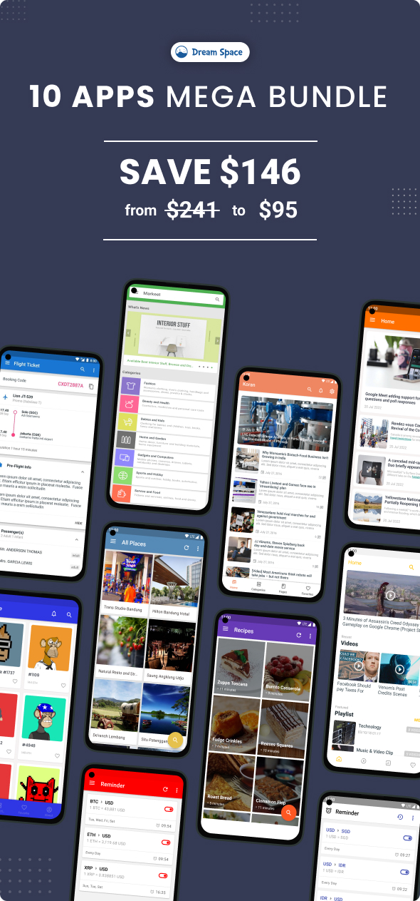 Android Mega Bundle - 10 Premium App Templates - 1