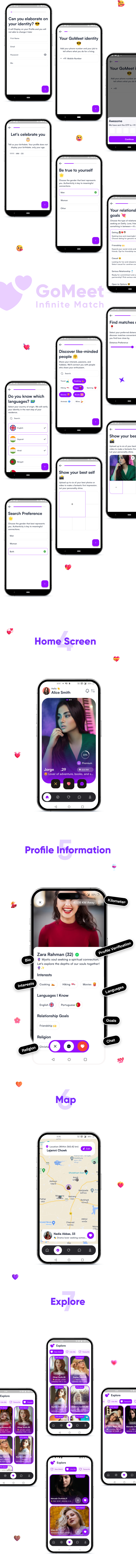 GoMeet - Complete Social Dating Mobile App | Online Dating | Match, Chat & Video Dating | Dating App - 2