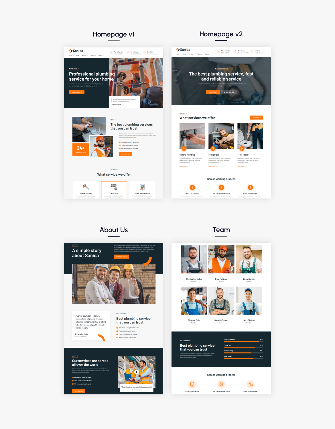 Sanica | Plumbing Services Elementor Template Kit - 1