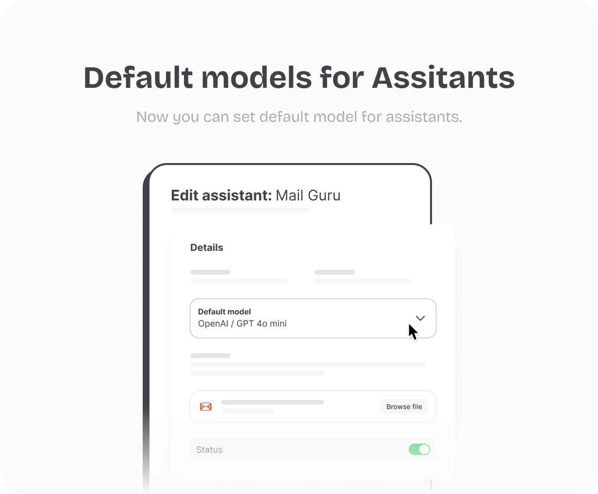Default models for Assitants @heyaikeedo #aikeedo