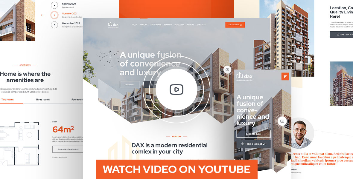 DAX - Apartment Complex Landing Page for Figma - 1