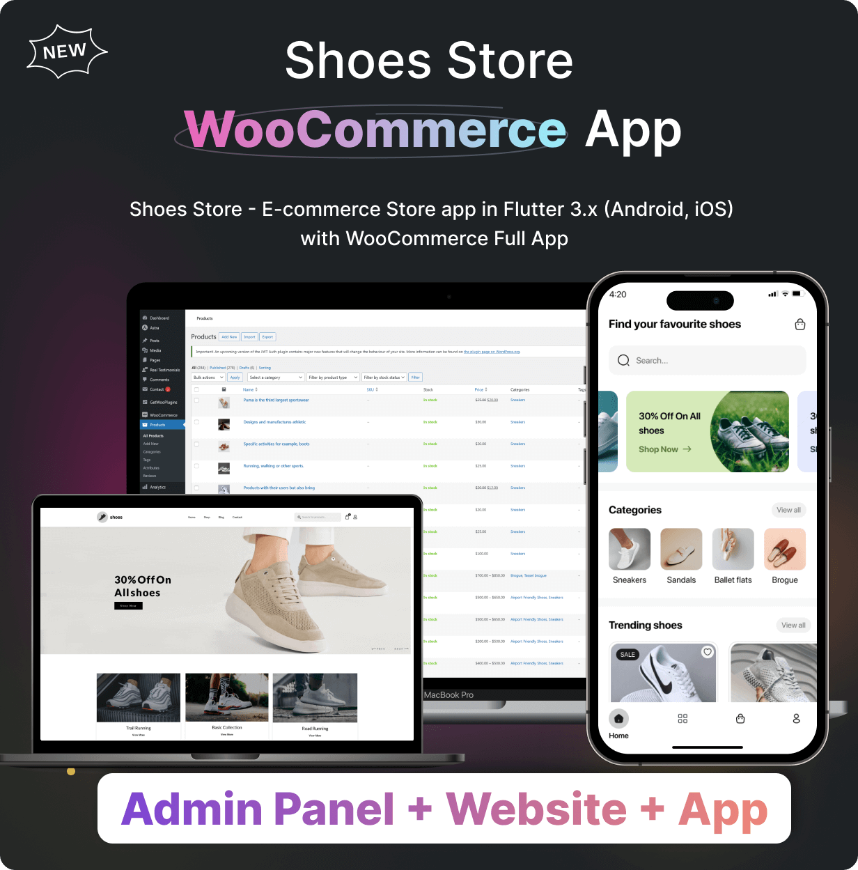 Shoes Store App - E-commerce Store app in Flutter 3.x (Android, iOS) with WooCommerce Full App - 7