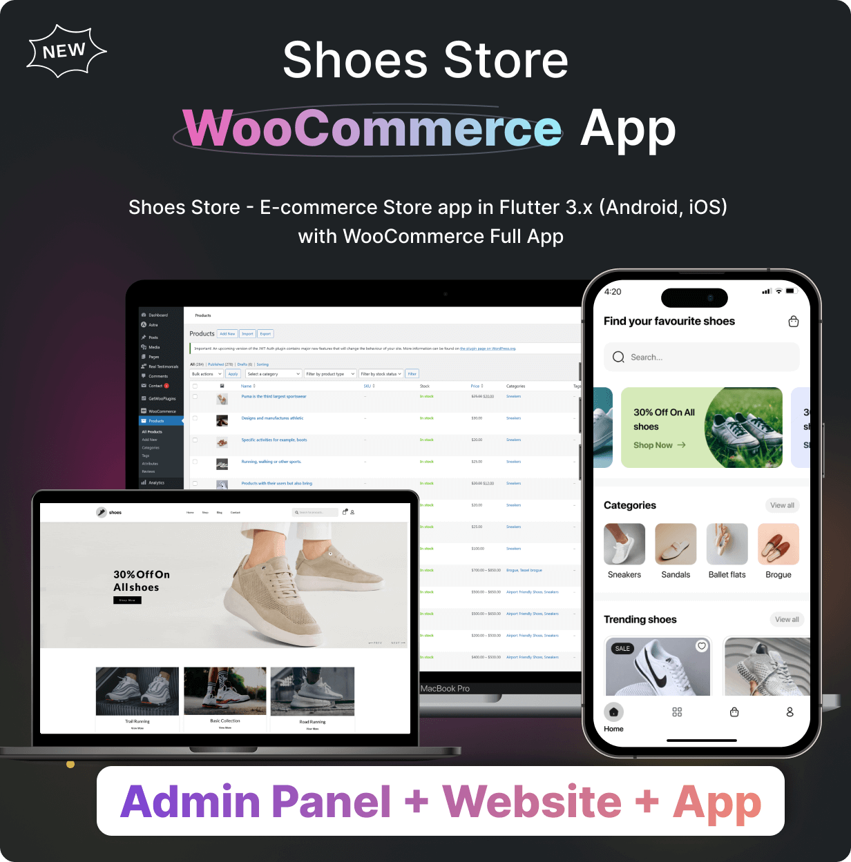 Shoes Store App - E-commerce Store app in Flutter 3.x (Android, iOS) with WooCommerce Full App - 5