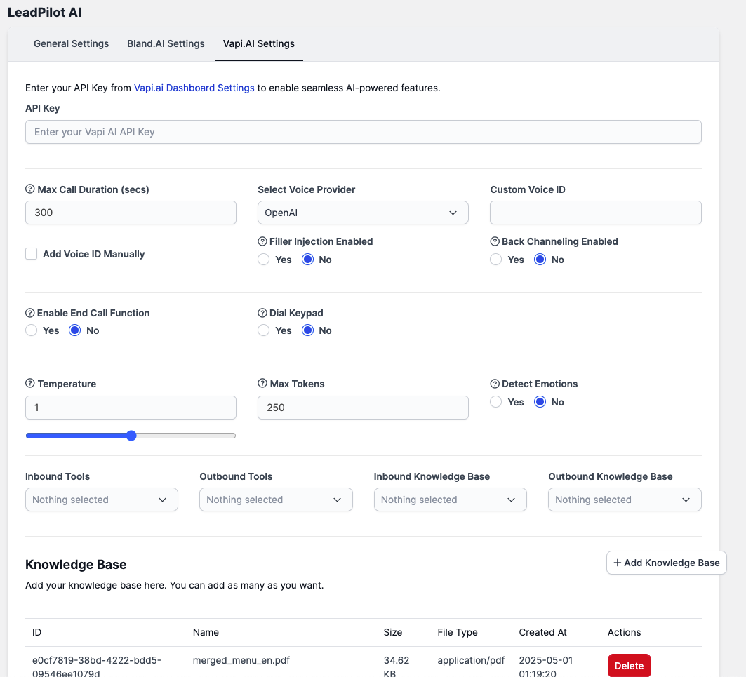 Dashboard Screenshot