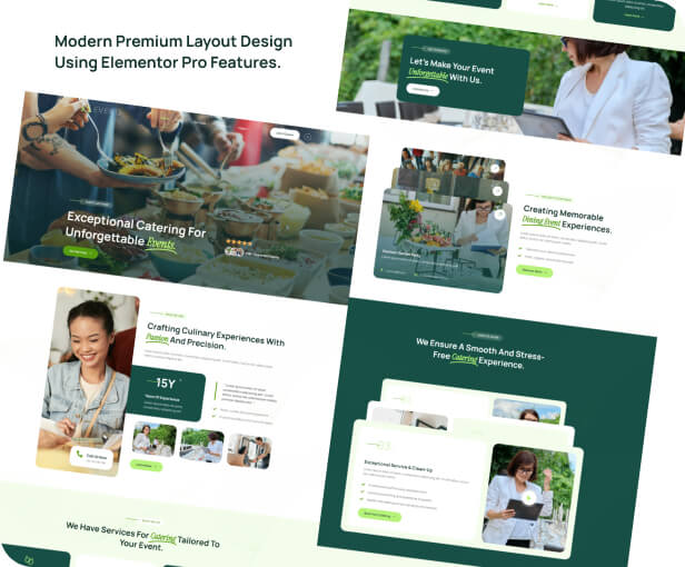Eveng - Event Catering Services Elementor Pro Template Kit - 1