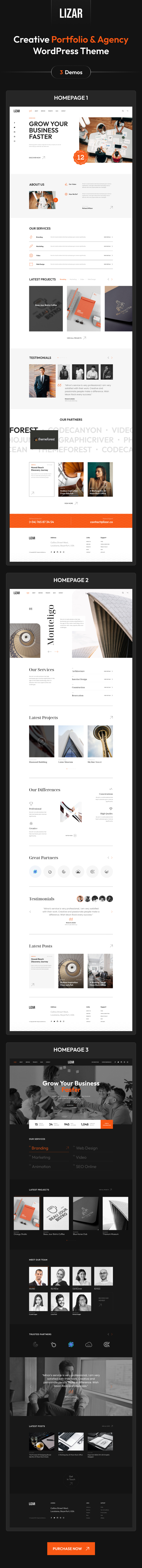 Lizar - Creative Portfolio WordPress Theme - 1