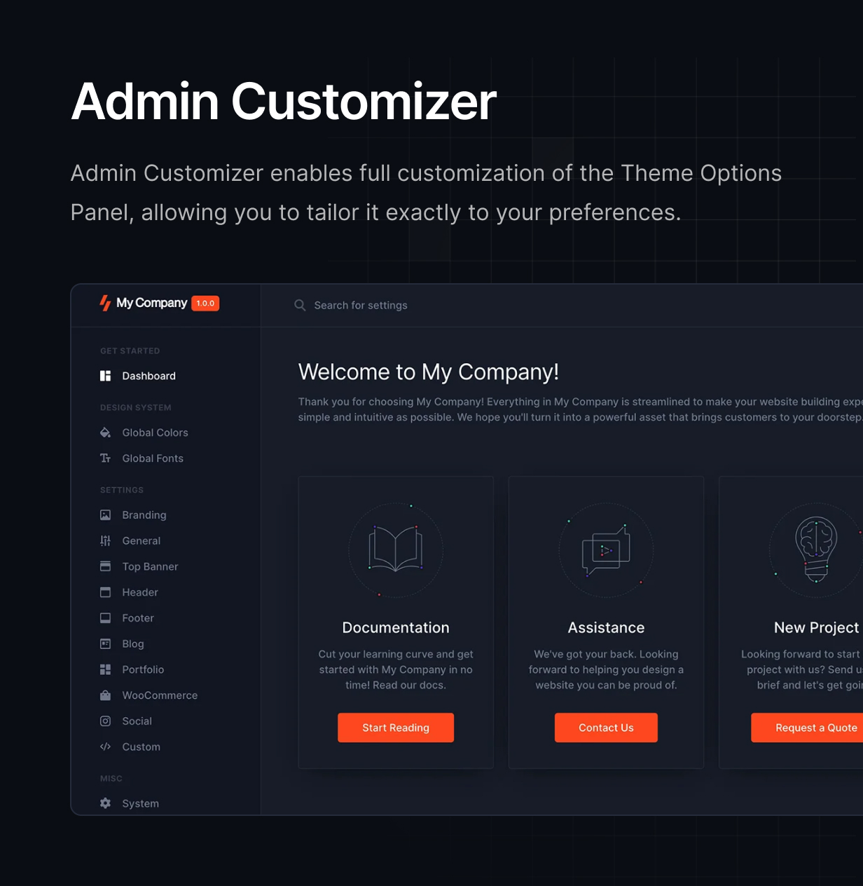 Admin Customizer