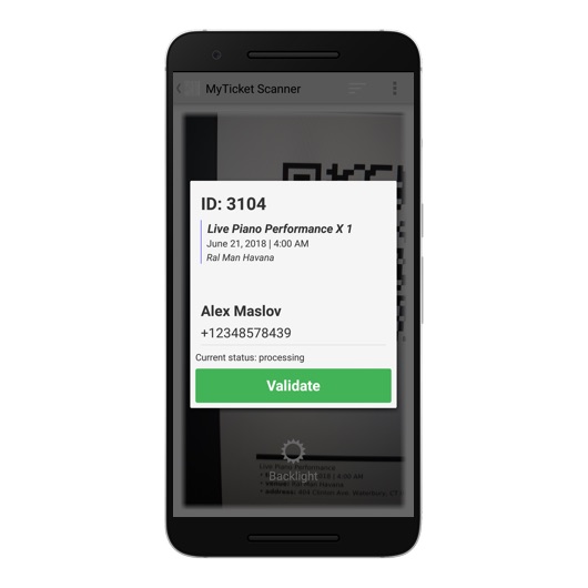 MyTicket - Mobile app ticket validation