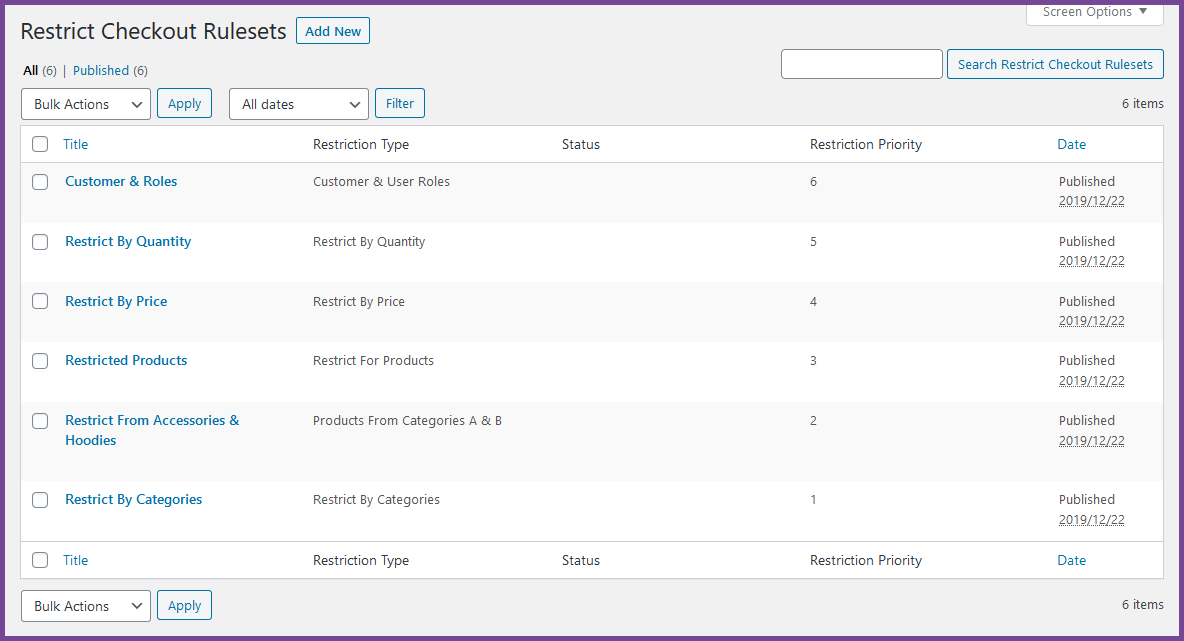 WooCommerce Restrict Checkout Plugin - 3
