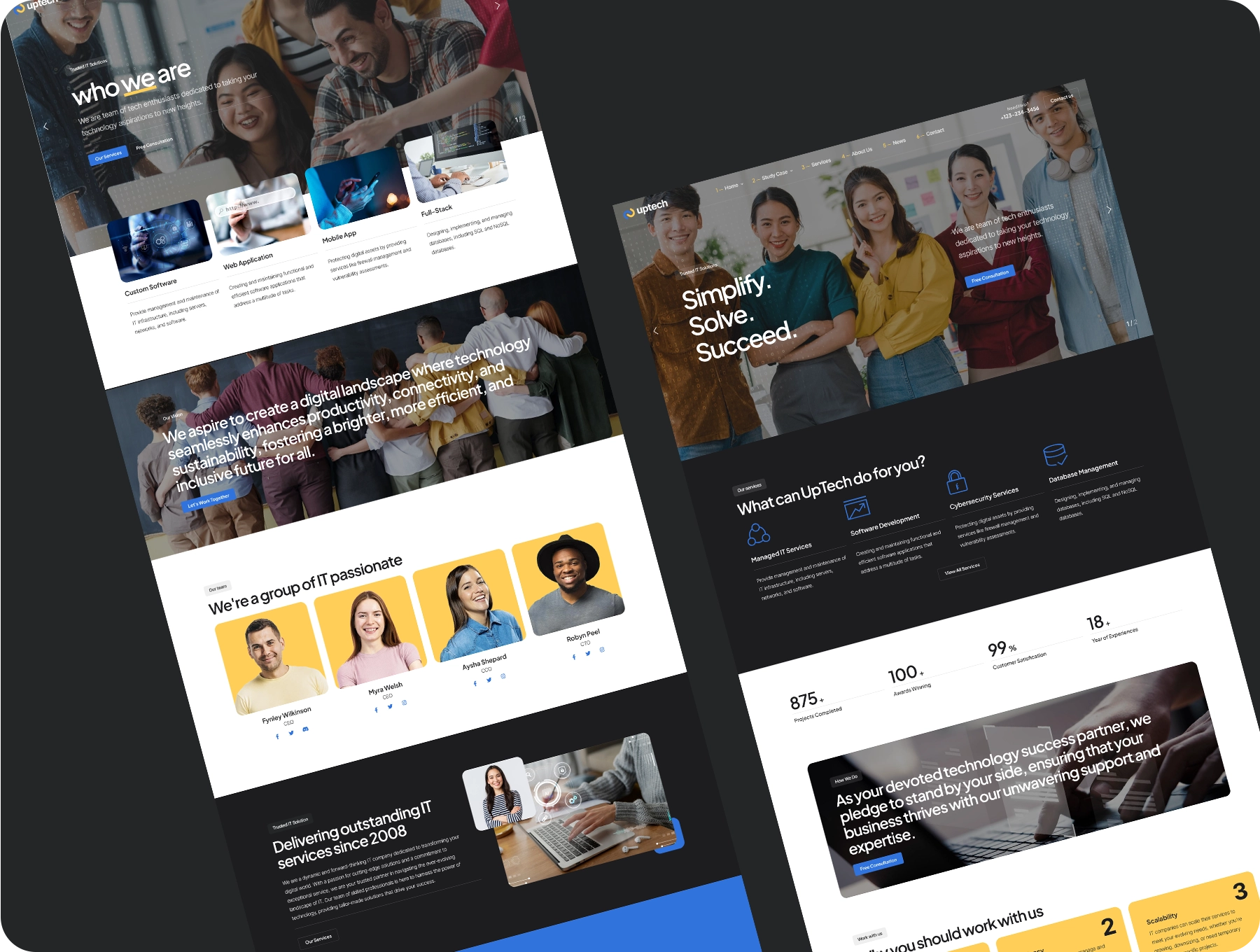 UpTech — IT Solutions and Services Website Template - 1
