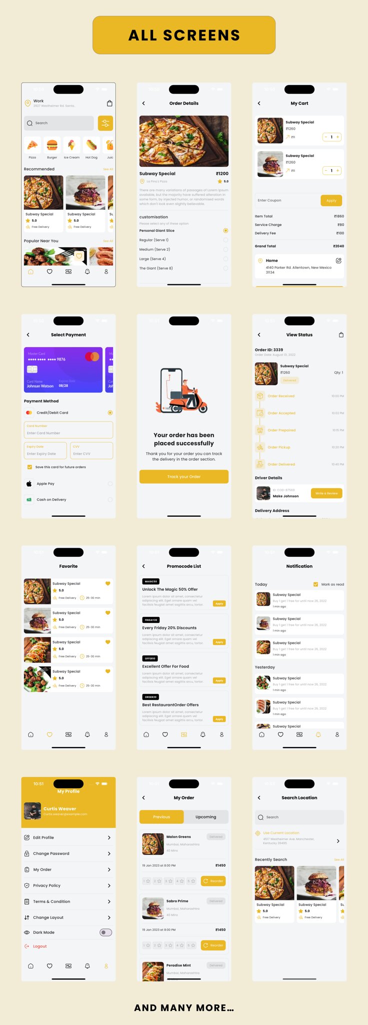 Food App - Online Ultimate Food Ordering Flutter App | Android | iOS Mobile App Template