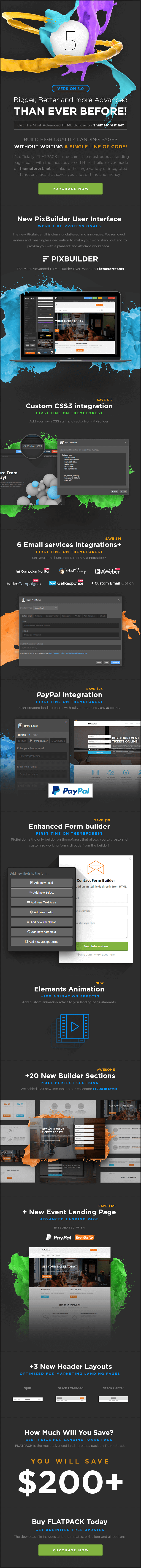 FLATPACK – Landing Pages Pack With Page Builder - 6