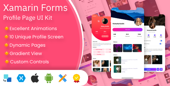 Profile Page UI Kit (Xamarin Forms)